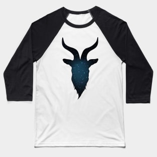 Galaxy Baphomet - Turquoise Baseball T-Shirt